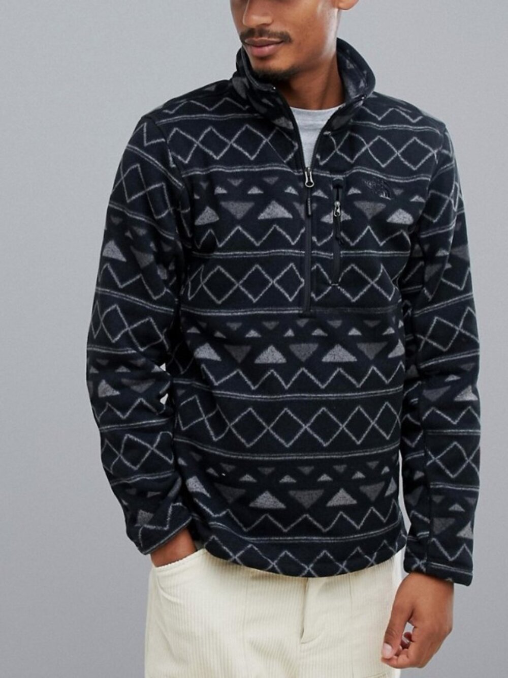 The North Face Men's Novelty Gordon Lyons 1/4 Zip Fleece in Black Size Large